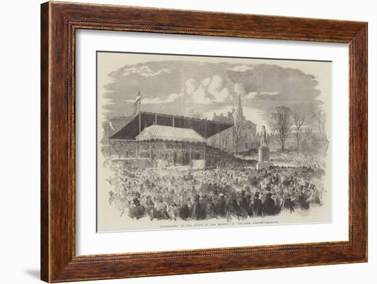 Inauguration of the Statue of Her Majesty, in Peel-Park, Salford-null-Framed Giclee Print