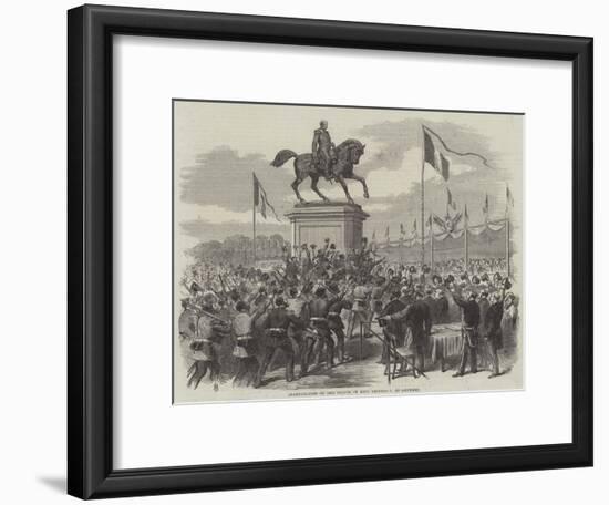 Inauguration of the Statue of King Leopold I at Antwerp-null-Framed Giclee Print