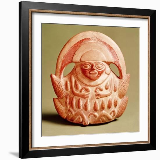Inca Agricultural Deity Wearing a Moon Headdress and a Costume Decorated with Corn and Squashes-null-Framed Giclee Print