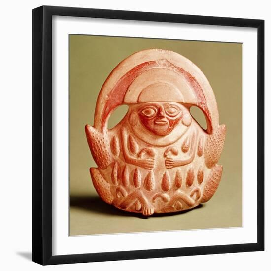 Inca Agricultural Deity Wearing a Moon Headdress and a Costume Decorated with Corn and Squashes-null-Framed Giclee Print