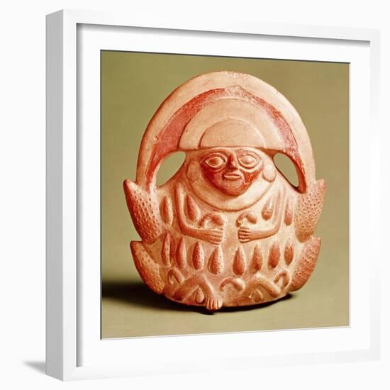 Inca Agricultural Deity Wearing a Moon Headdress and a Costume Decorated with Corn and Squashes-null-Framed Giclee Print