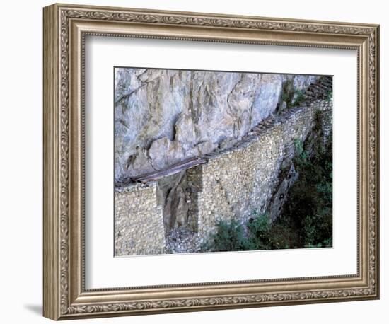 Inca Bridge, Machu Picchu, Peru-Pete Oxford-Framed Photographic Print
