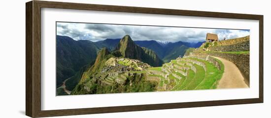 Inca City of Machu Picchu with Urubamba River, Urubamba Province, Cusco, Peru-null-Framed Photographic Print
