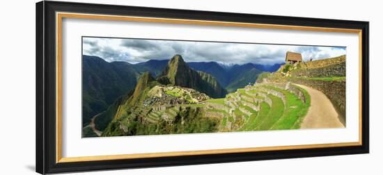 Inca City of Machu Picchu with Urubamba River, Urubamba Province, Cusco, Peru-null-Framed Photographic Print