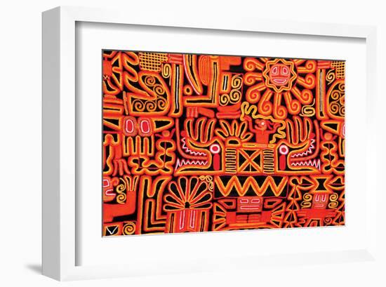 Inca Design Pattern-null-Framed Art Print