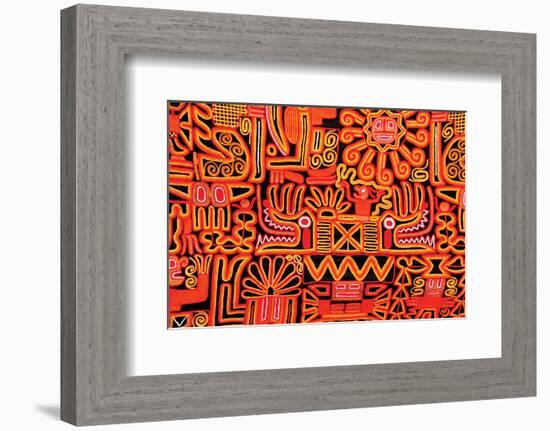 Inca Design Pattern-null-Framed Art Print