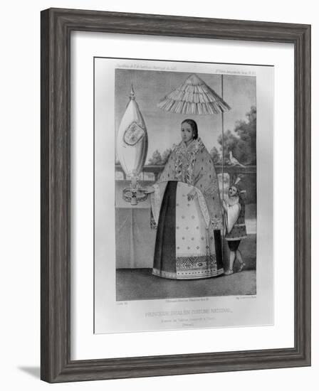 Inca Princess, National Costume, 1852-Jacques Francois Gauderique Llanta-Framed Giclee Print