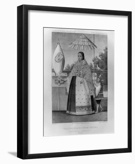 Inca Princess, National Costume, 1852-Jacques Francois Gauderique Llanta-Framed Giclee Print