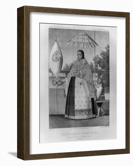 Inca Princess, National Costume, 1852-Jacques Francois Gauderique Llanta-Framed Giclee Print