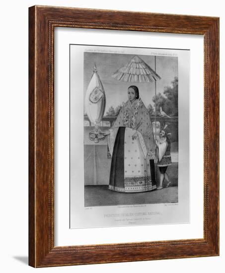 Inca Princess, National Costume, 1852-Jacques Francois Gauderique Llanta-Framed Giclee Print