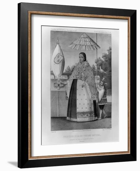 Inca Princess, National Costume, 1852-Jacques Francois Gauderique Llanta-Framed Giclee Print