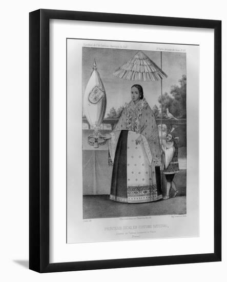 Inca Princess, National Costume, 1852-Jacques Francois Gauderique Llanta-Framed Giclee Print