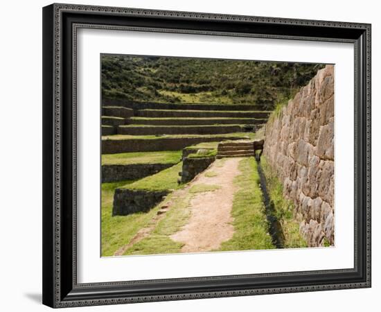 Inca Site of Tipon, Cusco, Peru-Diane Johnson-Framed Photographic Print