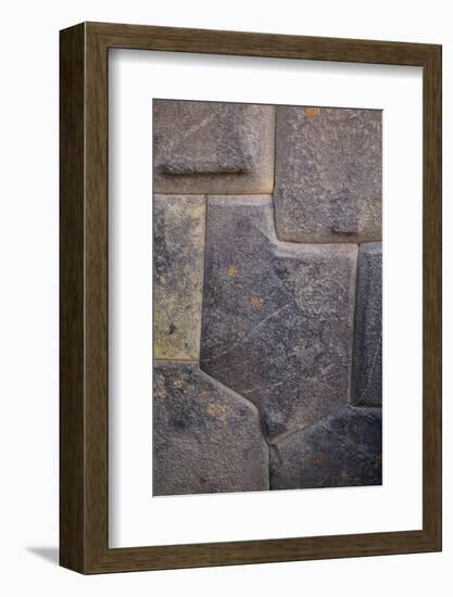 Inca Stone Wall Detail, Sacred Valley, Ollantaytambo, Cuzco, Peru-Merrill Images-Framed Photographic Print