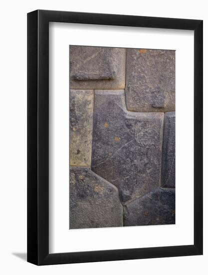 Inca Stone Wall Detail, Sacred Valley, Ollantaytambo, Cuzco, Peru-Merrill Images-Framed Photographic Print