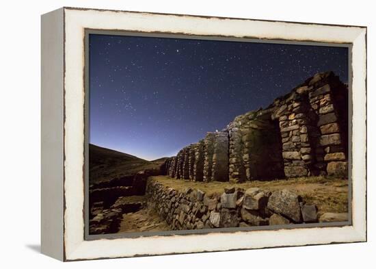 Inca Temple Ruins of La Chincana on Isla Del Sol in Lake Titicaca-Alex Saberi-Framed Premier Image Canvas