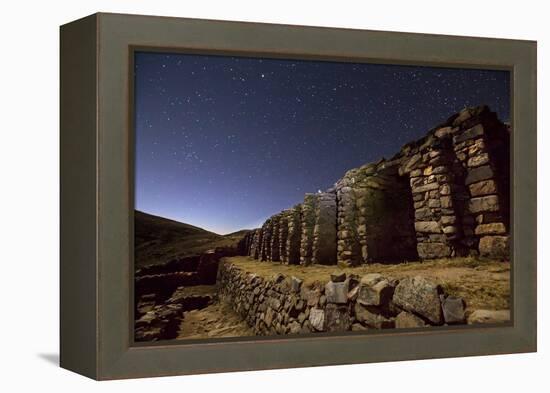 Inca Temple Ruins of La Chincana on Isla Del Sol in Lake Titicaca-Alex Saberi-Framed Premier Image Canvas