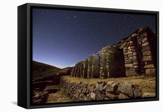 Inca Temple Ruins of La Chincana on Isla Del Sol in Lake Titicaca-Alex Saberi-Framed Premier Image Canvas