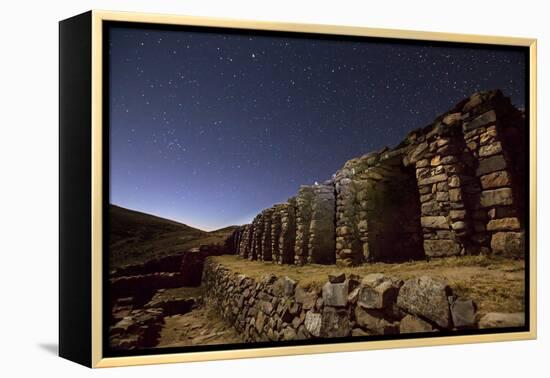 Inca Temple Ruins of La Chincana on Isla Del Sol in Lake Titicaca-Alex Saberi-Framed Premier Image Canvas