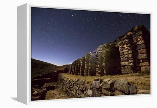 Inca Temple Ruins of La Chincana on Isla Del Sol in Lake Titicaca-Alex Saberi-Framed Premier Image Canvas