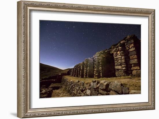 Inca Temple Ruins of La Chincana on Isla Del Sol in Lake Titicaca-Alex Saberi-Framed Photographic Print