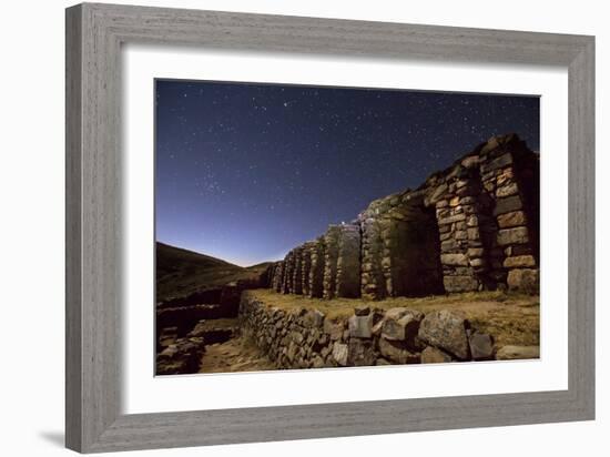 Inca Temple Ruins of La Chincana on Isla Del Sol in Lake Titicaca-Alex Saberi-Framed Photographic Print