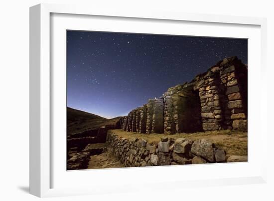 Inca Temple Ruins of La Chincana on Isla Del Sol in Lake Titicaca-Alex Saberi-Framed Photographic Print