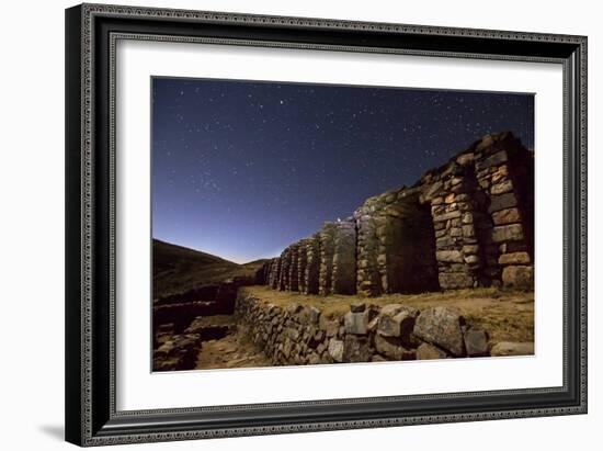 Inca Temple Ruins of La Chincana on Isla Del Sol in Lake Titicaca-Alex Saberi-Framed Photographic Print