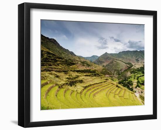 Inca Terraces, Pisac, Sacred Valley, Cusco Region, Peru, South America-Karol Kozlowski-Framed Photographic Print