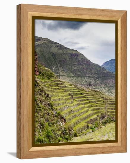 Inca Terraces, Pisac, Sacred Valley, Cusco Region, Peru, South America-Karol Kozlowski-Framed Premier Image Canvas
