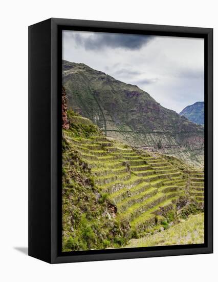 Inca Terraces, Pisac, Sacred Valley, Cusco Region, Peru, South America-Karol Kozlowski-Framed Premier Image Canvas