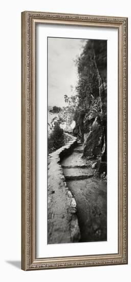 Inca Trail at the Mountainside, Machu Picchu, Cusco Region, Peru-null-Framed Photographic Print