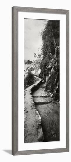 Inca Trail at the Mountainside, Machu Picchu, Cusco Region, Peru-null-Framed Photographic Print