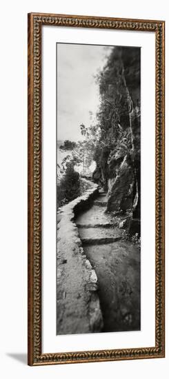 Inca Trail at the Mountainside, Machu Picchu, Cusco Region, Peru-null-Framed Photographic Print