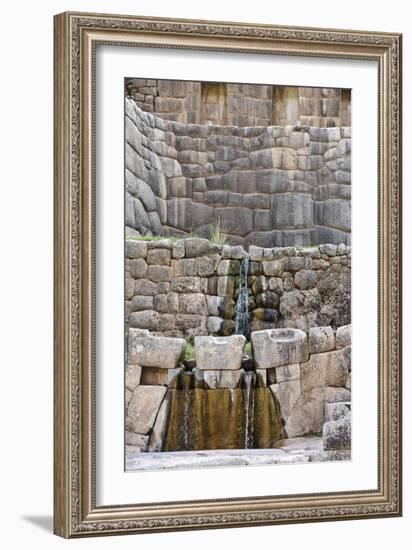 Inca Waterfall, Tambomachay, Cusco-Matthew Oldfield-Framed Photographic Print