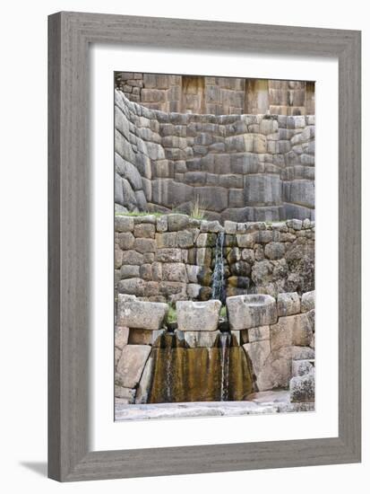 Inca Waterfall, Tambomachay, Cusco-Matthew Oldfield-Framed Photographic Print