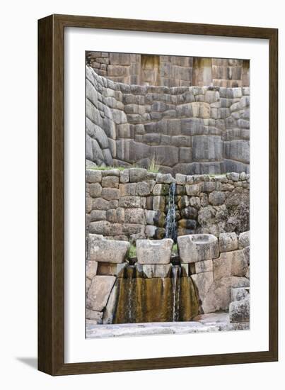 Inca Waterfall, Tambomachay, Cusco-Matthew Oldfield-Framed Photographic Print