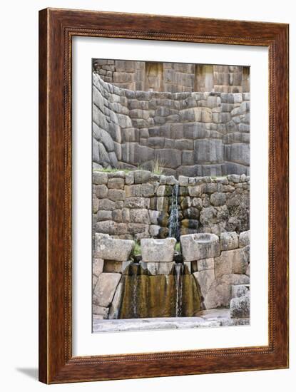 Inca Waterfall, Tambomachay, Cusco-Matthew Oldfield-Framed Photographic Print