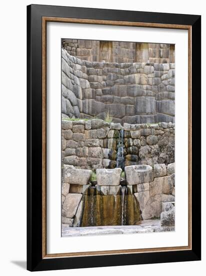 Inca Waterfall, Tambomachay, Cusco-Matthew Oldfield-Framed Photographic Print