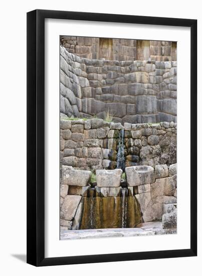 Inca Waterfall, Tambomachay, Cusco-Matthew Oldfield-Framed Photographic Print