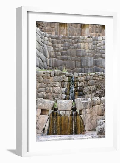 Inca Waterfall, Tambomachay, Cusco-Matthew Oldfield-Framed Photographic Print