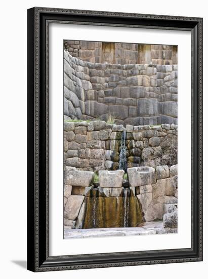 Inca Waterfall, Tambomachay, Cusco-Matthew Oldfield-Framed Photographic Print