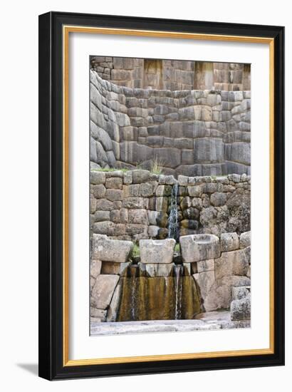 Inca Waterfall, Tambomachay, Cusco-Matthew Oldfield-Framed Photographic Print