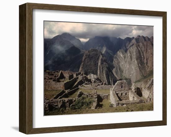 Incan Ruins at Machu Picchu-Dmitri Kessel-Framed Photographic Print