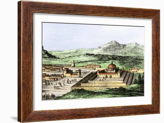 Incan Temple of the Sun in Cuzco, Peru, 1500s-null-Framed Giclee Print