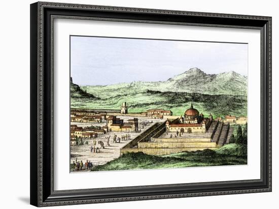 Incan Temple of the Sun in Cuzco, Peru, 1500s-null-Framed Giclee Print