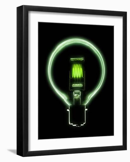 Incandescent Light Bulb Filament-Mark Sykes-Framed Photographic Print