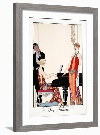 Incantation, from 'Falbalas and Fanfreluches, Almanach des Modes Présentes,-Georges Barbier-Framed Giclee Print