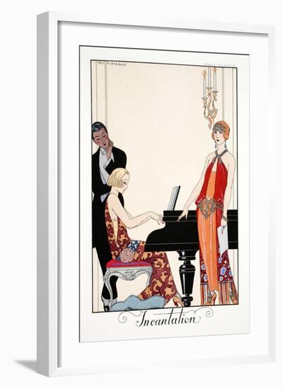 Incantation, from 'Falbalas and Fanfreluches, Almanach des Modes Présentes,-Georges Barbier-Framed Giclee Print