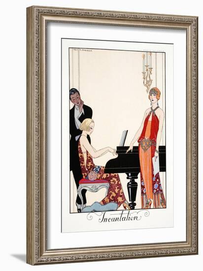 Incantation, from 'Falbalas and Fanfreluches, Almanach des Modes Présentes,-Georges Barbier-Framed Giclee Print